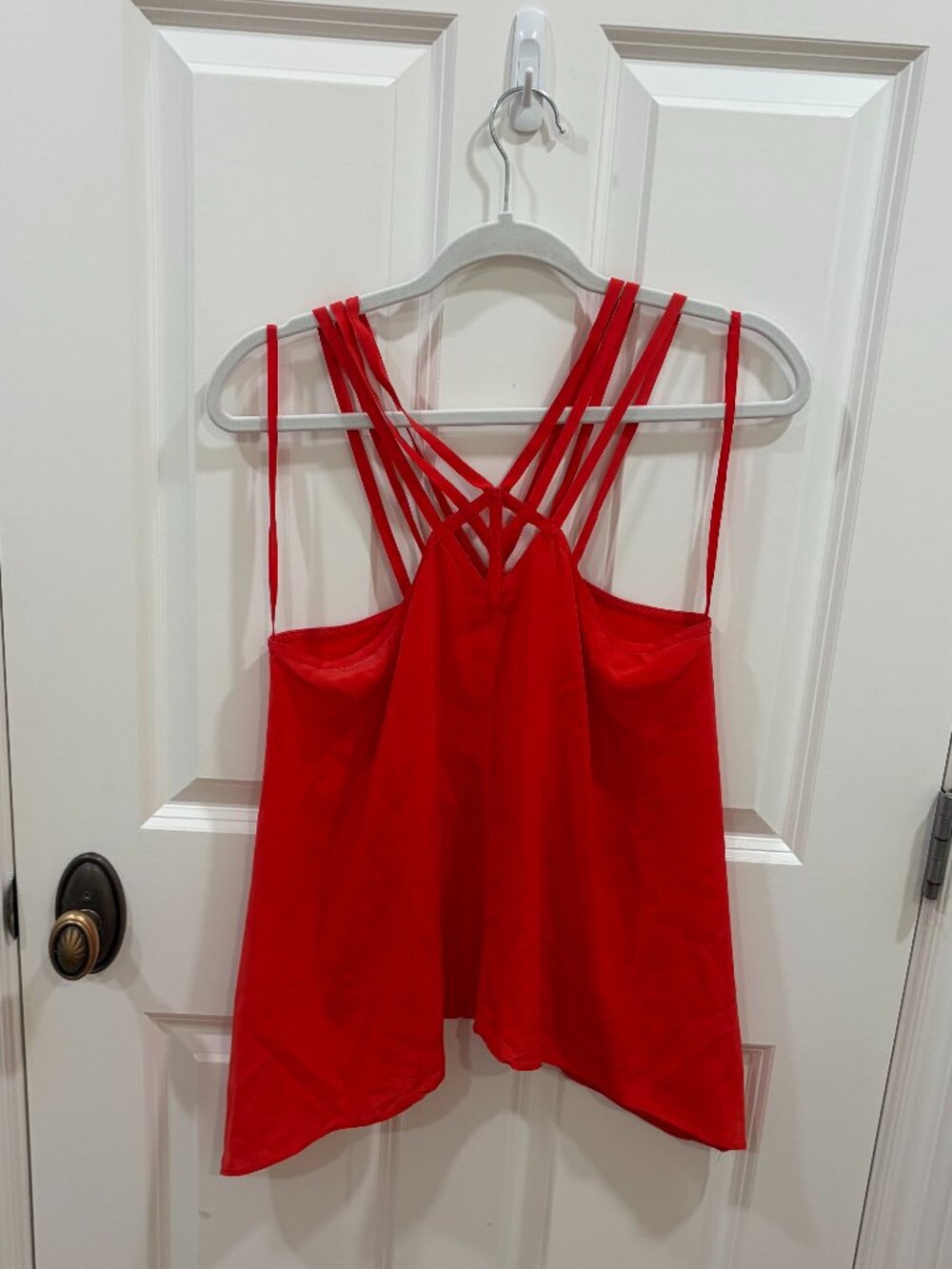 Kasia Red Berry Strappy Tank Top Size Small